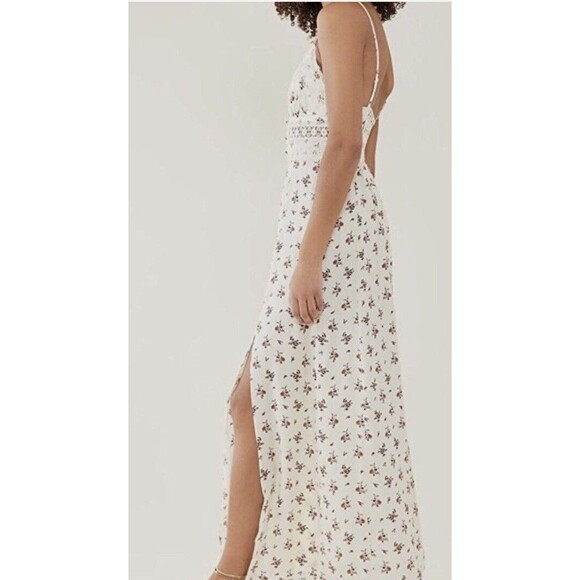 INTIMATELY FREE PEOPLE OUT & ABOUT MAXI SLIP DRESS IVORY FLORAL SIZE Small $128 - Picture 2 of 10